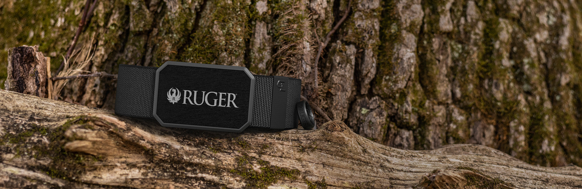 Groove Life belt featuring an engraved Ruger logo