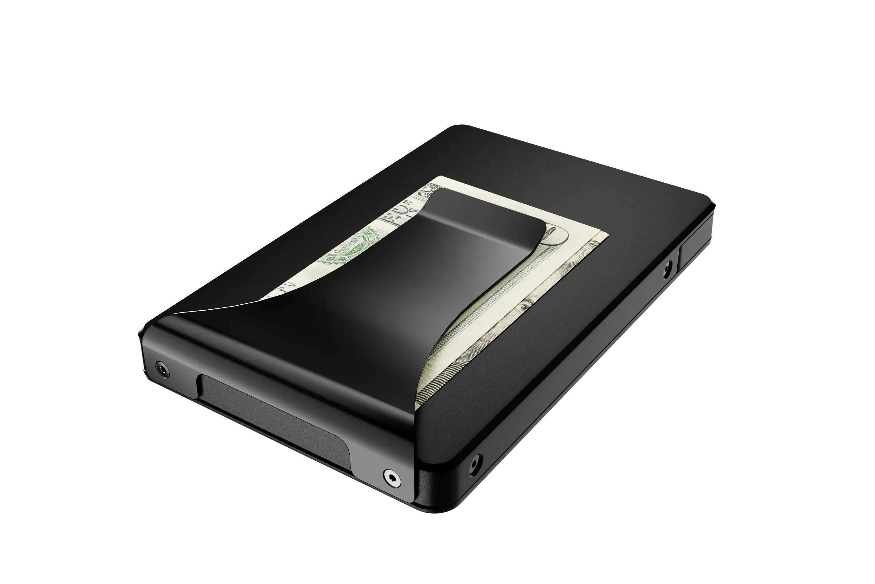 Groove Wallet - Midnight Black With Money Clip View 2