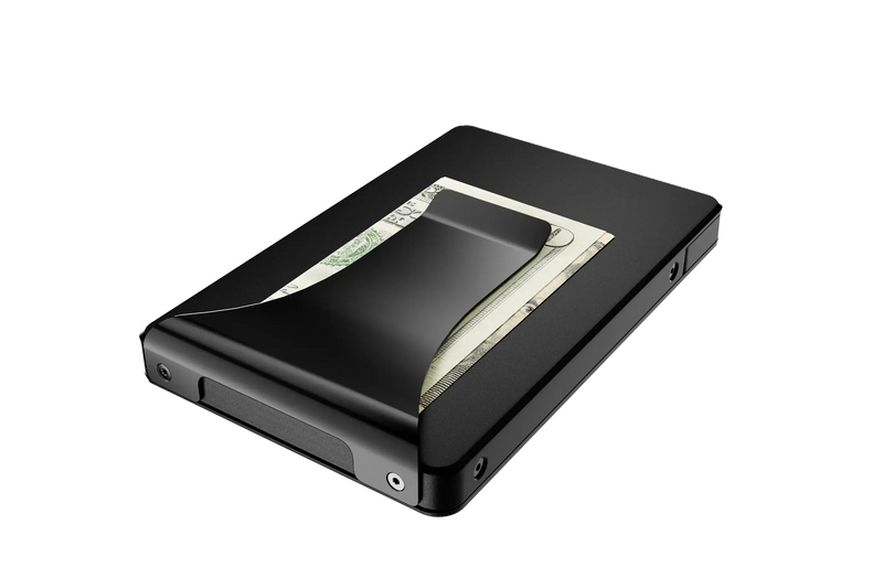Groove Wallet - Midnight Black With Money Clip View 2