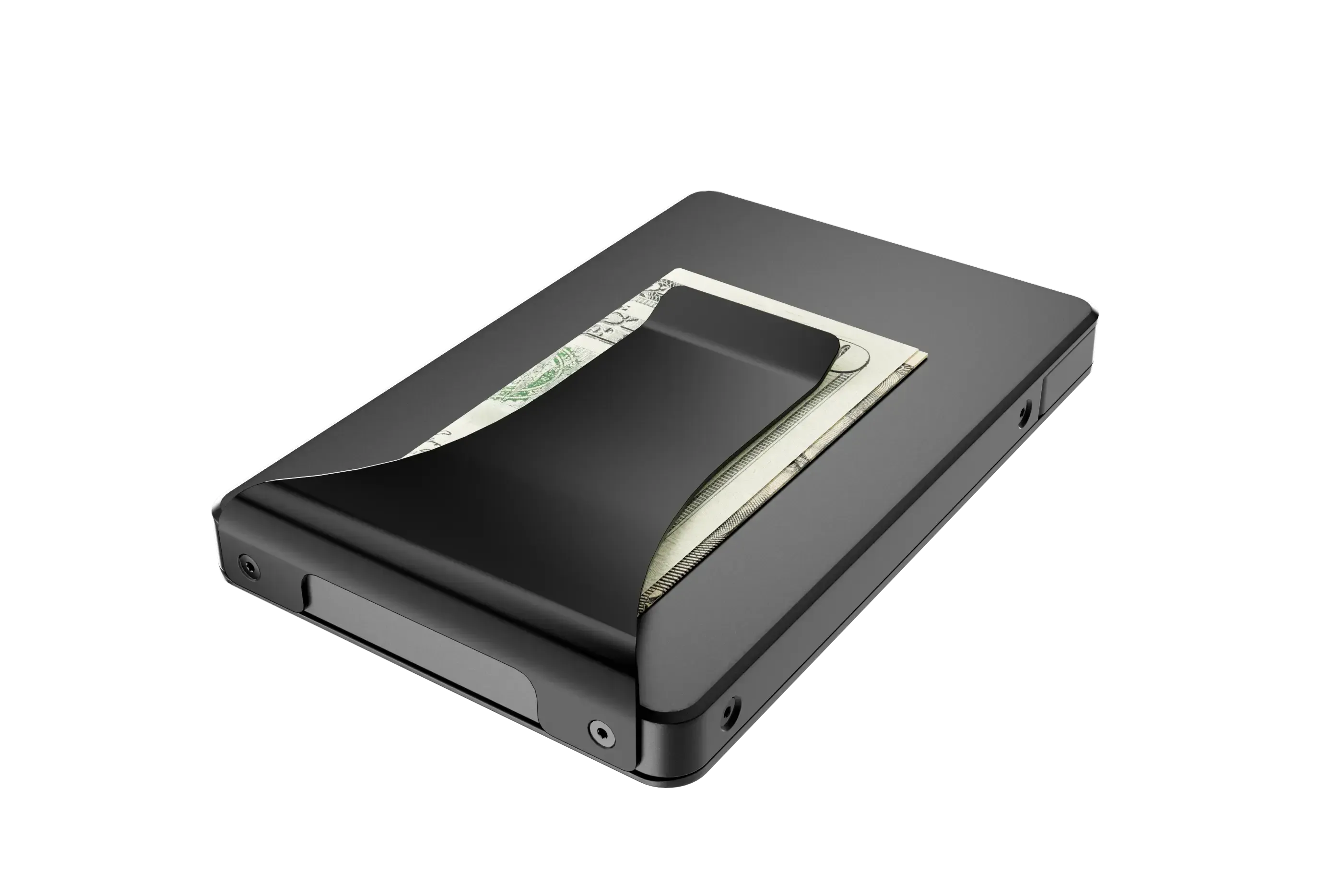 Groove Wallet - Gun Metal With Money Clip View 2