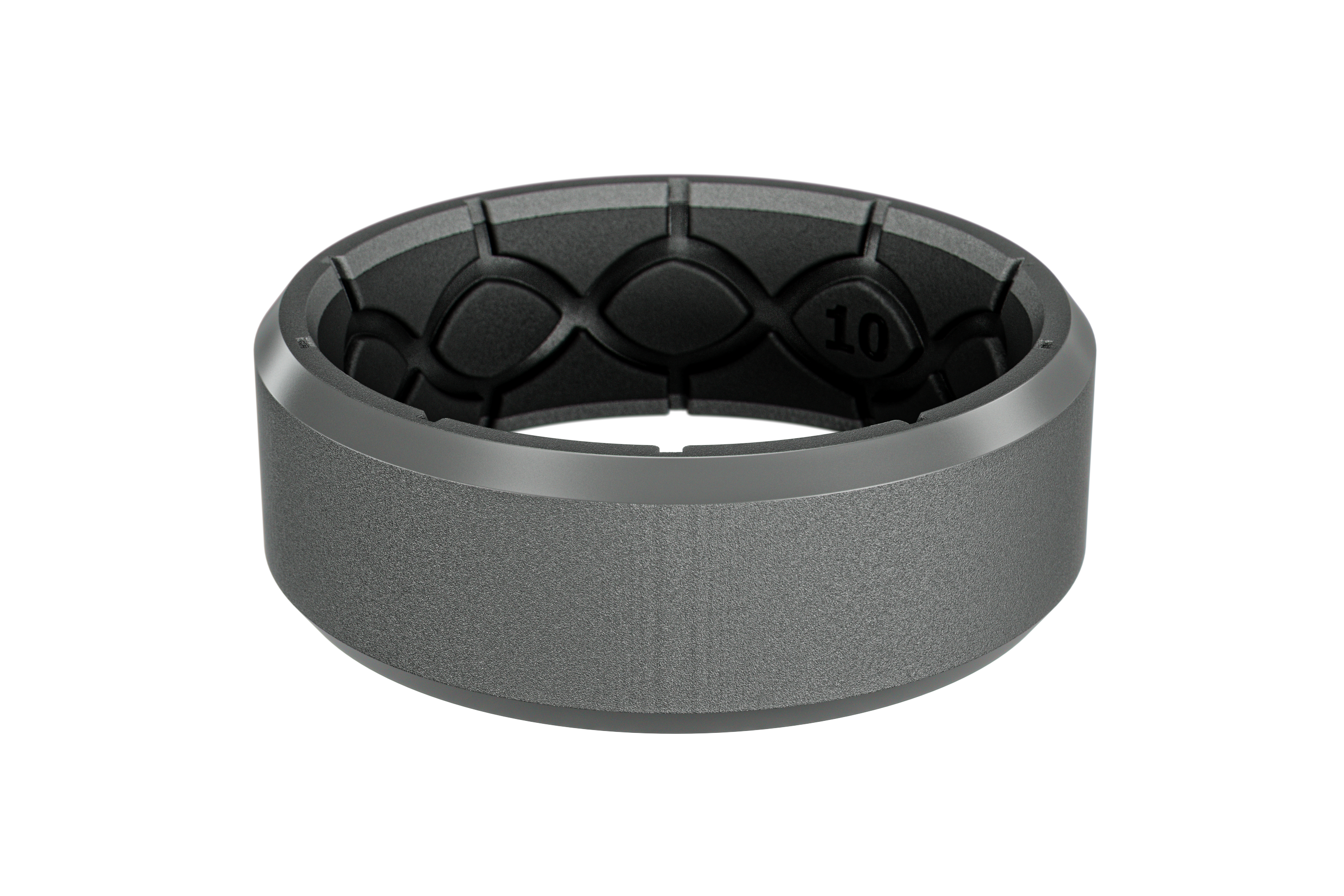 Zeus Edge Deep Stone Grey Ring