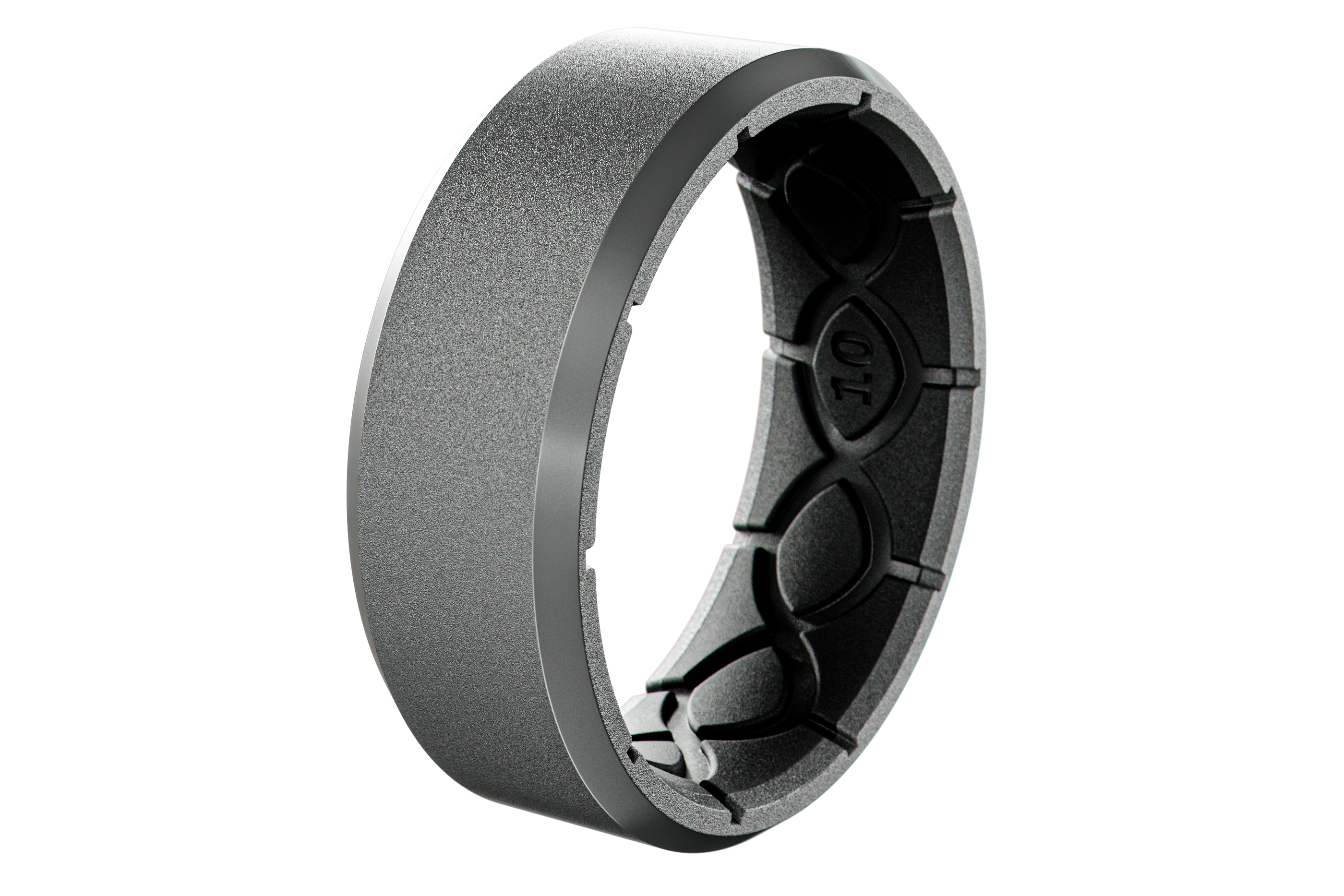 Zeus Edge Deep Stone Grey Ring