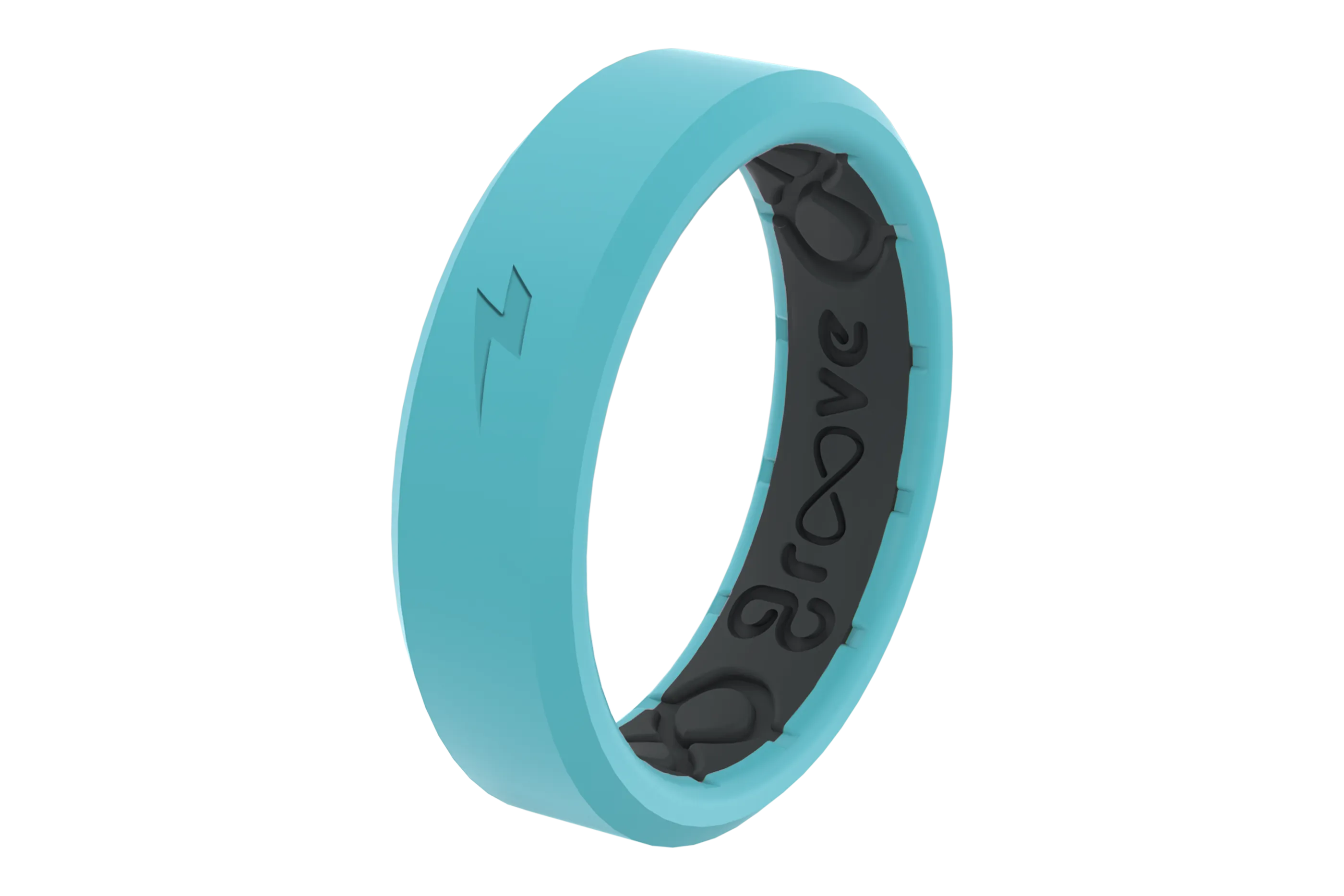 Thin Zeus Aqua/Black -  viewed from side