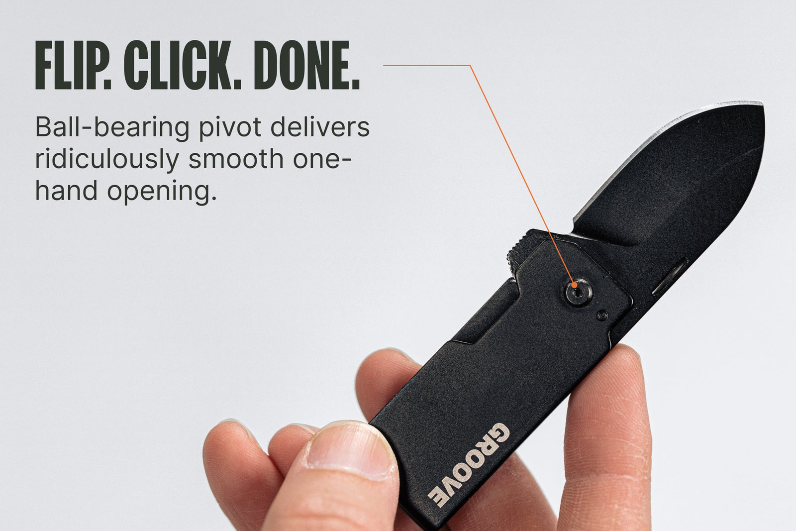 Groove® Money Clip Knife - Black image 3