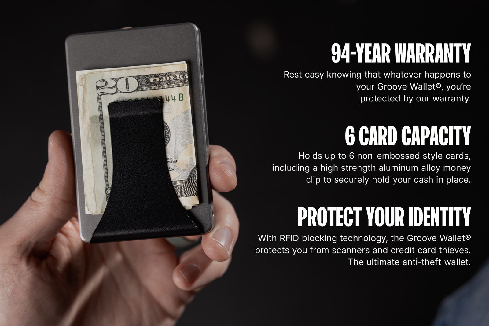 Groove Wallet® - Gun Metal image 2
