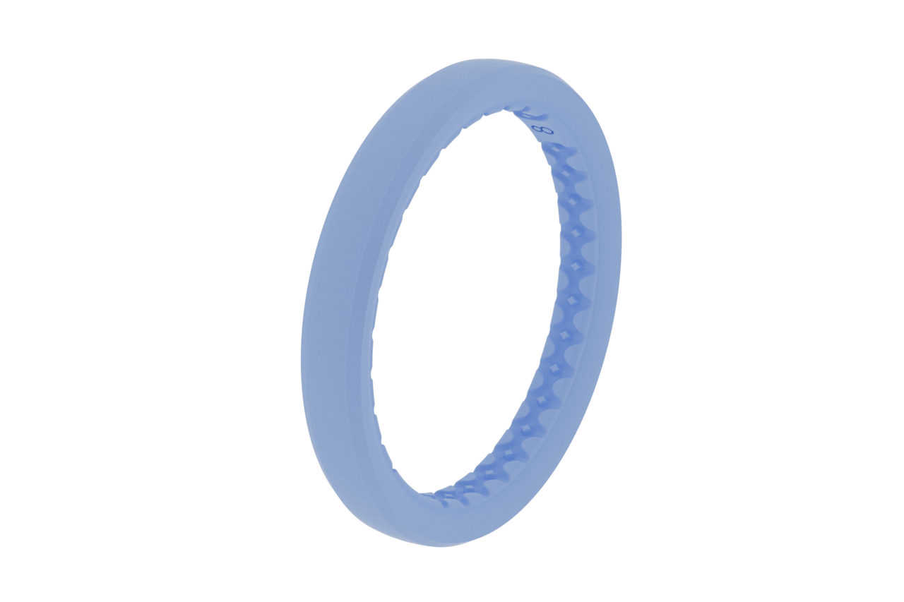 Periwinkle single stackable ring view 2