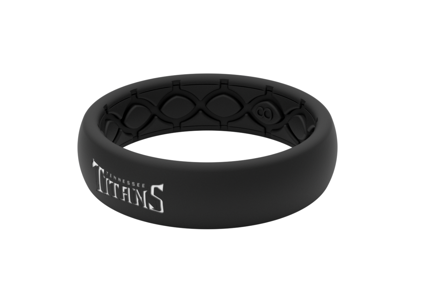 Thin NFL Tennessee Titans Black - Groove Life Silicone Wedding Rings
