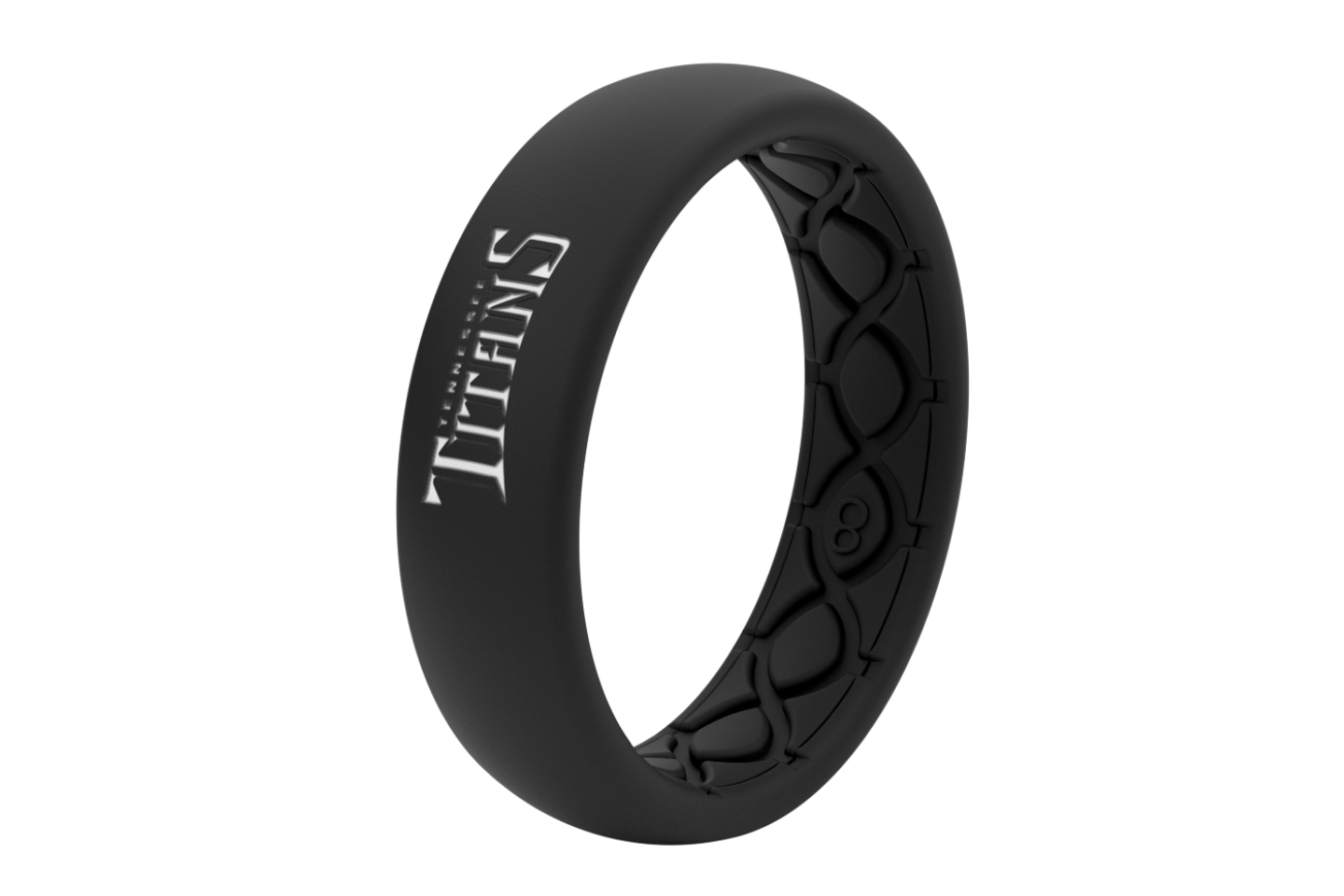 Thin NFL Tennessee Titans Black - Groove Life Silicone Wedding Rings