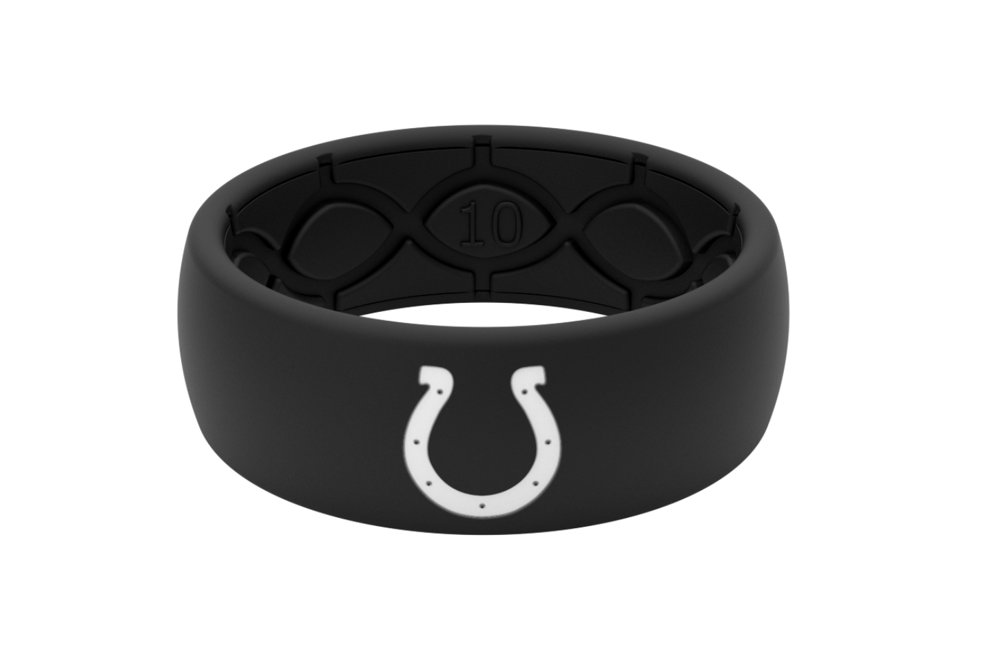 Original NFL Indianapolis Colts Black - Groove Life Silicone Wedding Rings front view