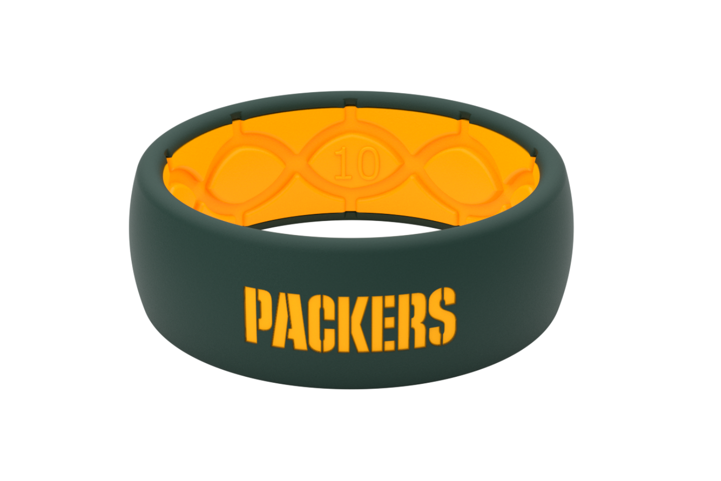 Original NFL Green Bay Packers - Groove Life Silicone Wedding Rings front view