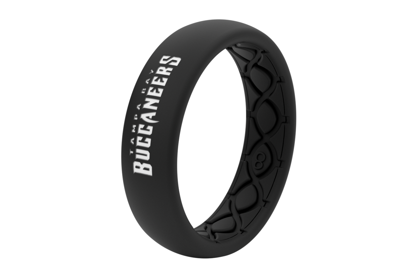 Thin NFL Tampa Bay Buccaneers Black - Groove Life Silicone Wedding Rings