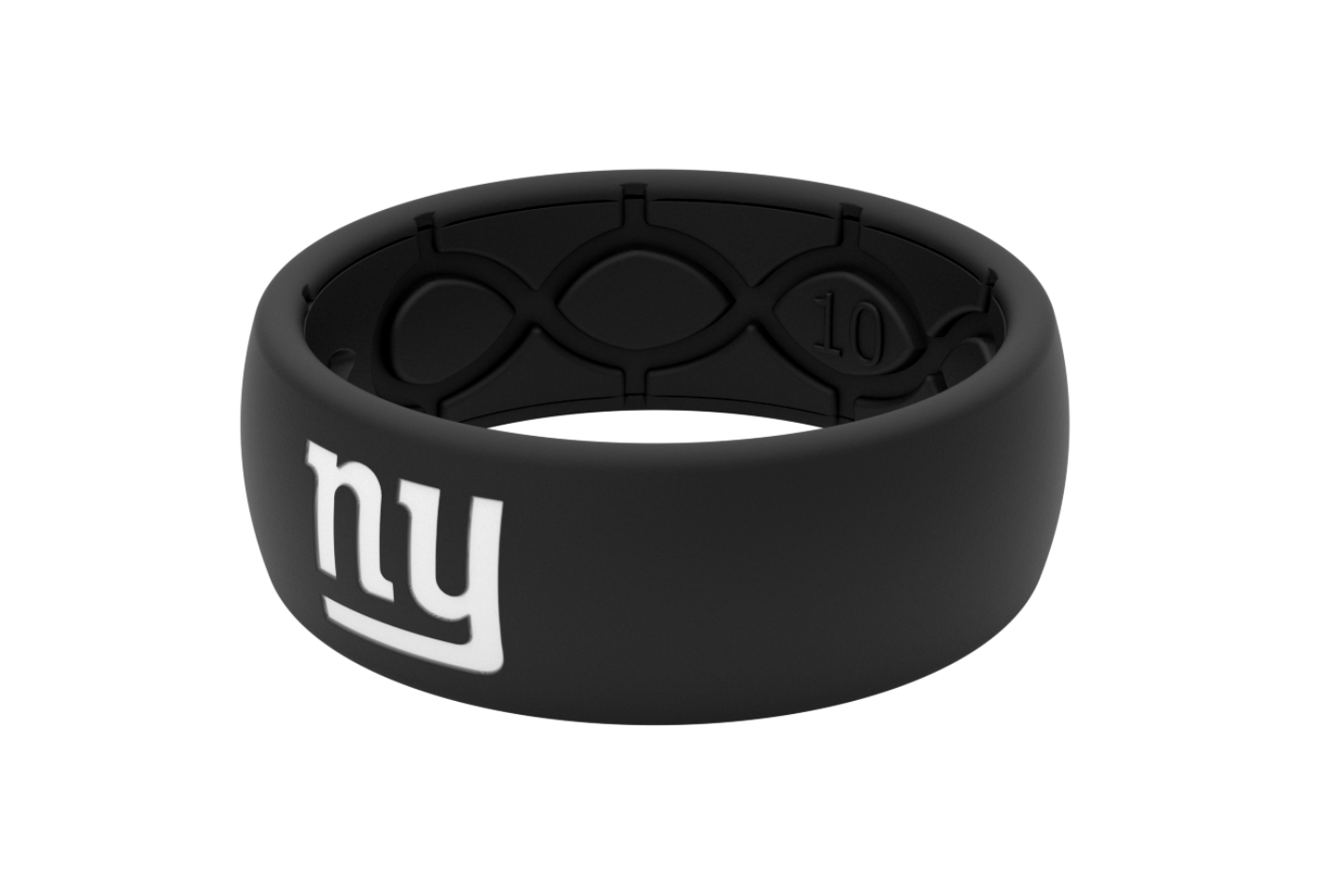 Groove Life NFL New York Giants Black Ring, Size 15 - Silicone