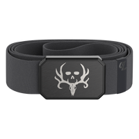 bone collector deep stone grey belt with gun metal face plate. view 3