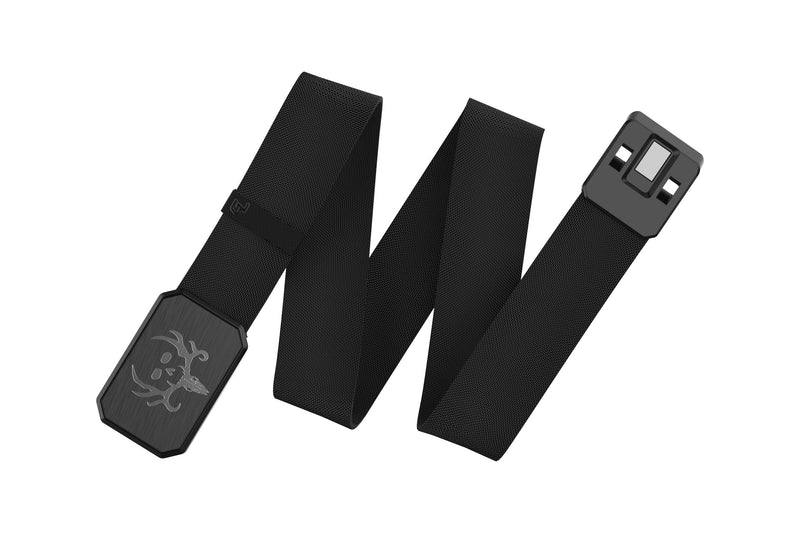 bone collector black belt with gun metal face plate. view 3