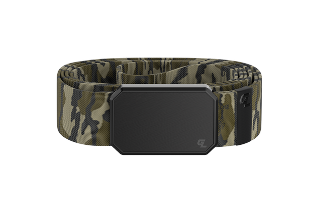 Groove Belt Black/Mossy Oak Bottomland  viewed front on