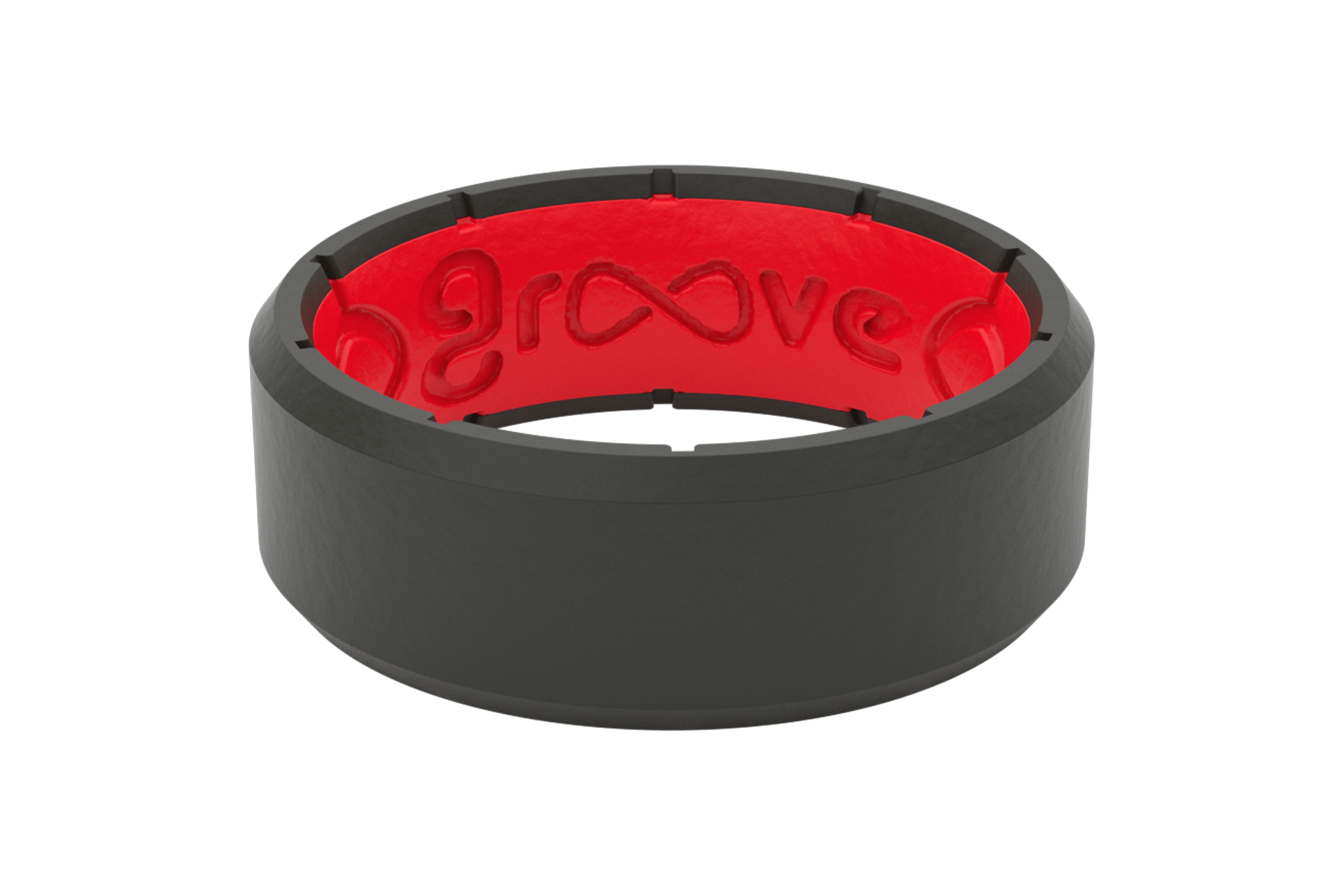 edge black red ring front view PNG