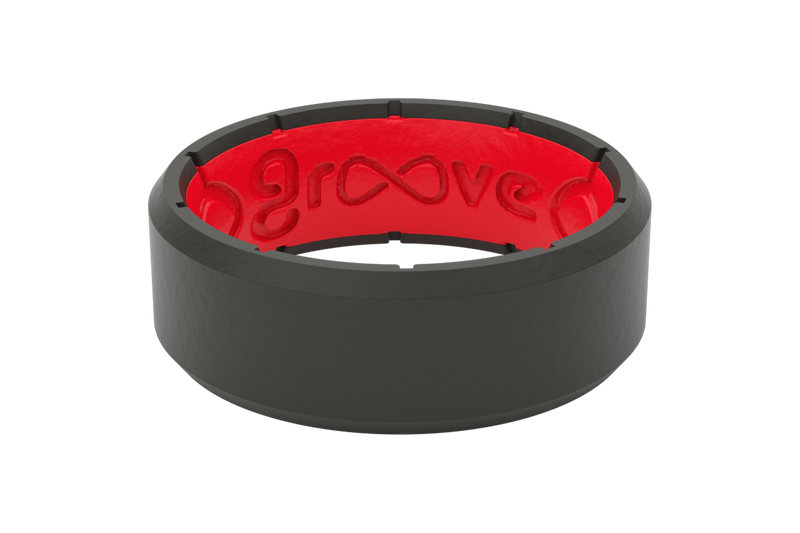 edge black red ring front view PNG