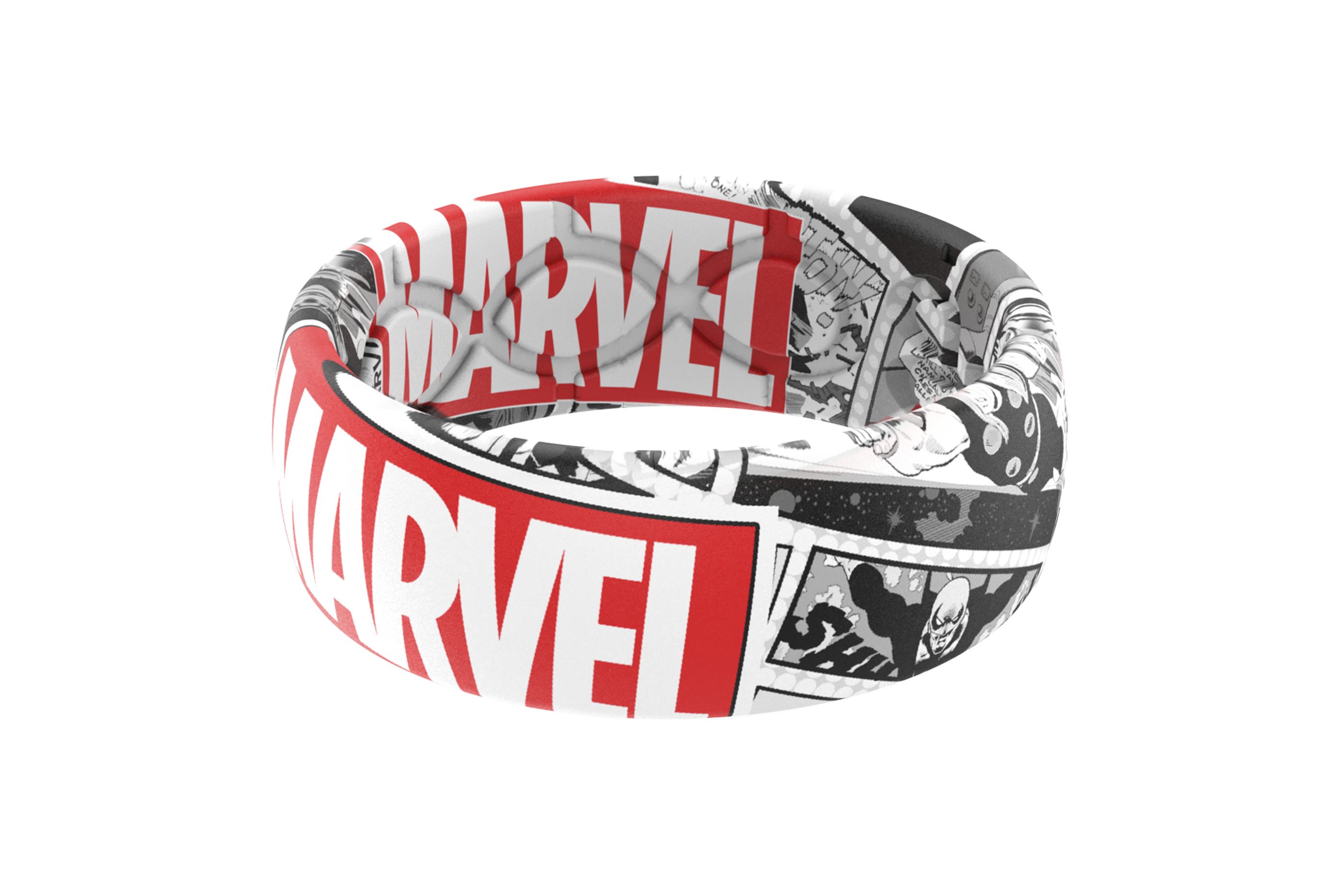 Marvel Black and White Comic Ring Marvel Groove Life 
