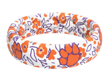 FANATICS Clemson Tigers Thin College Floral Ring Groove Life 