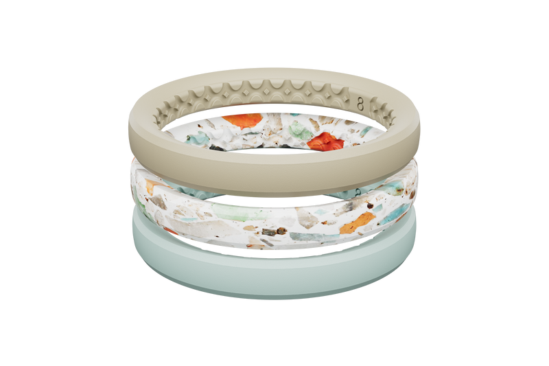 sea glass stackable ring view 1