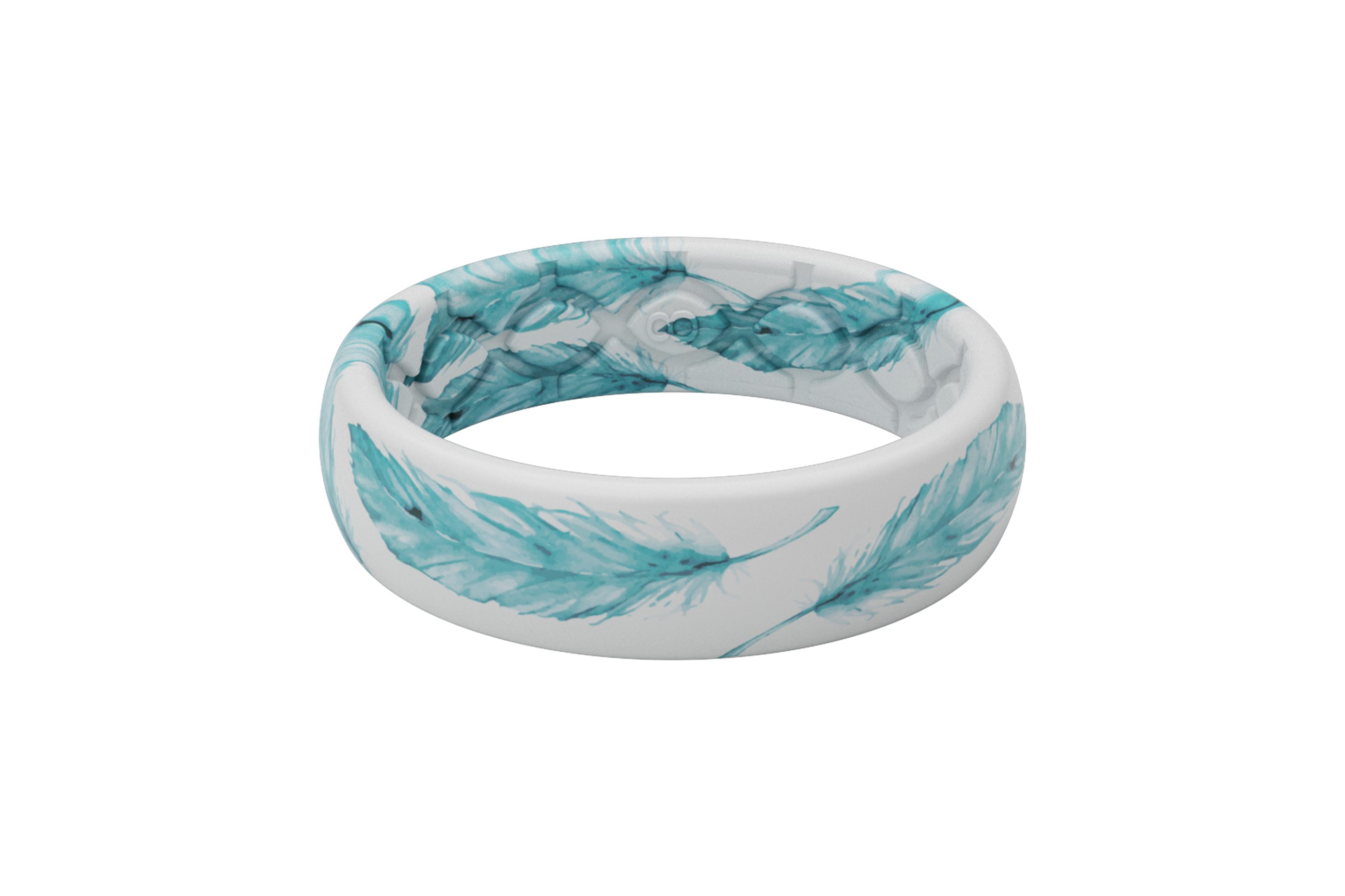 soar teal thin ring