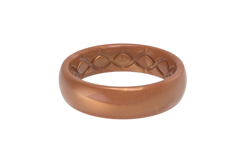 Our Original, Solid Copper Swirl Silicone Groove Ring Groove Life