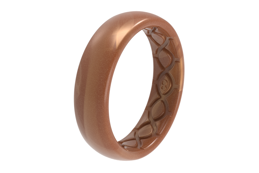 Our Original, Solid Copper Swirl Silicone Groove Ring Groove Life