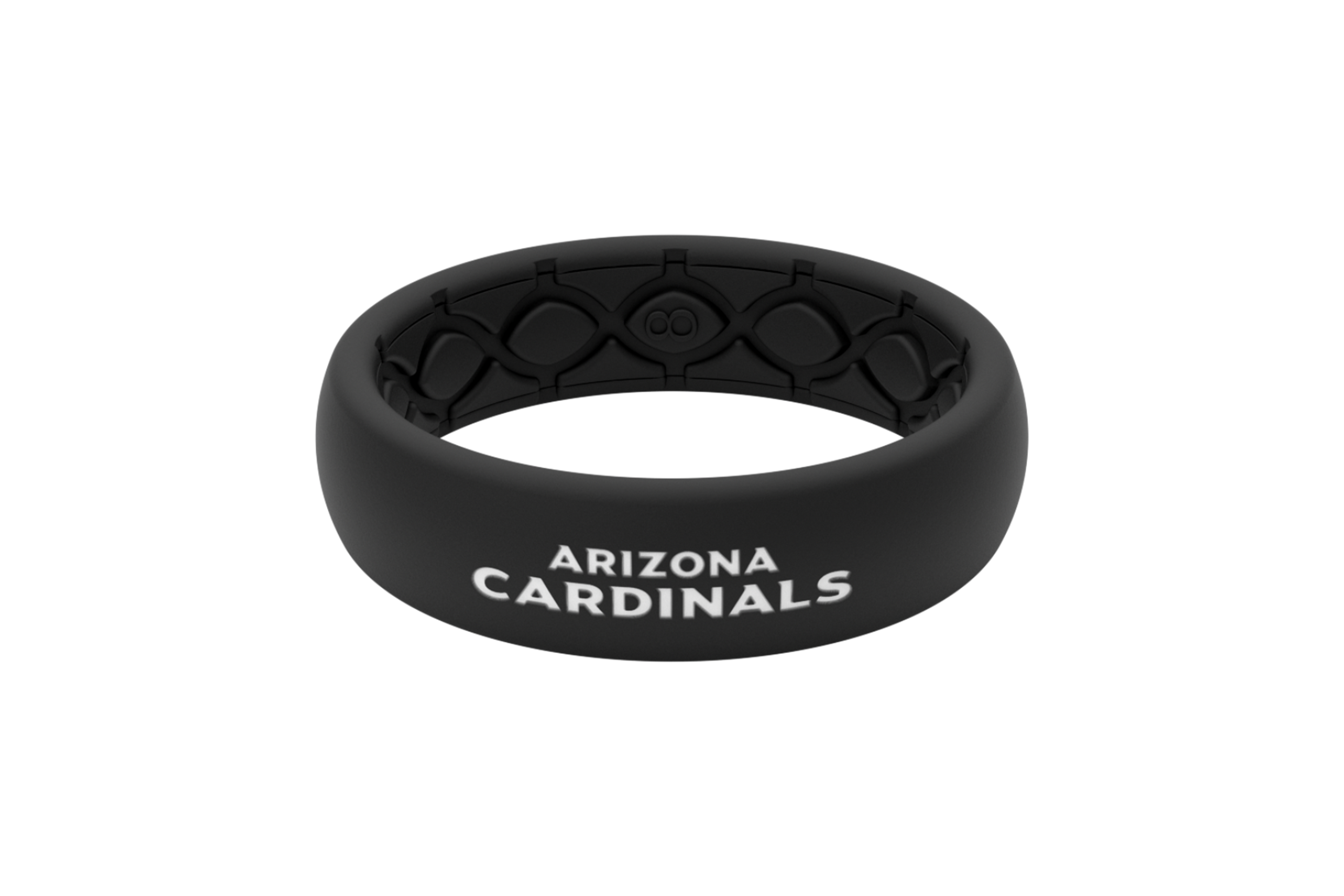 Thin NFL Arizona Cardinals Black - Groove Life Silicone Wedding Rings