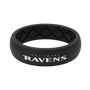 Thin NFL Baltimore Ravens Black - Groove Life Silicone Wedding Rings