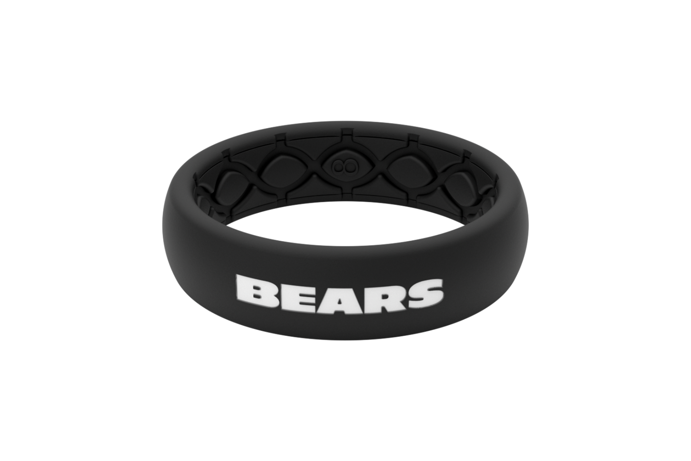 Thin NFL Chicago Bears Black - Groove Life Silicone Wedding Rings