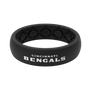 Thin NFL Cincinnati Bengals Black - Groove Life Silicone Wedding Rings