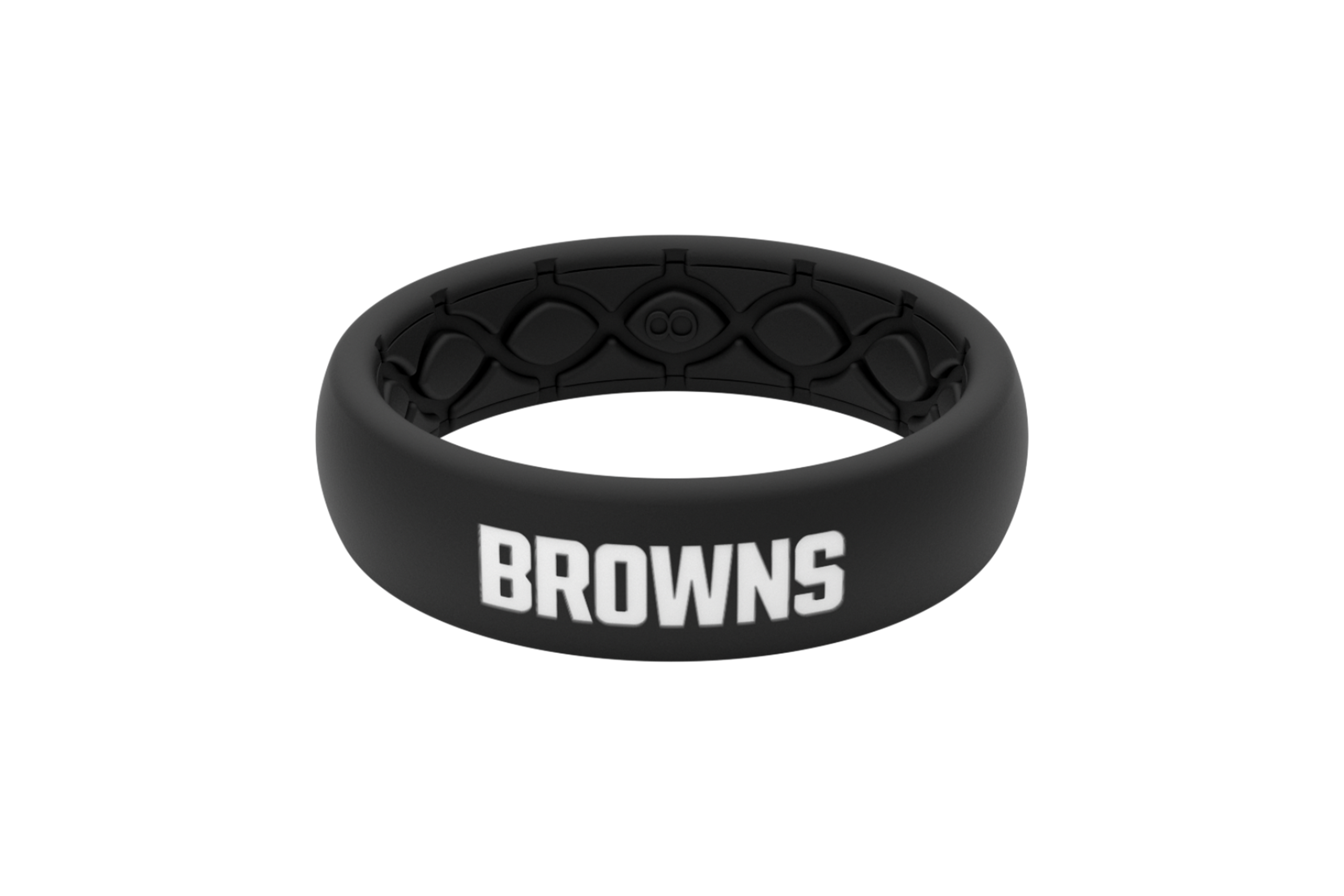Thin NFL Cleveland Browns Black - Groove Life Silicone Wedding Rings
