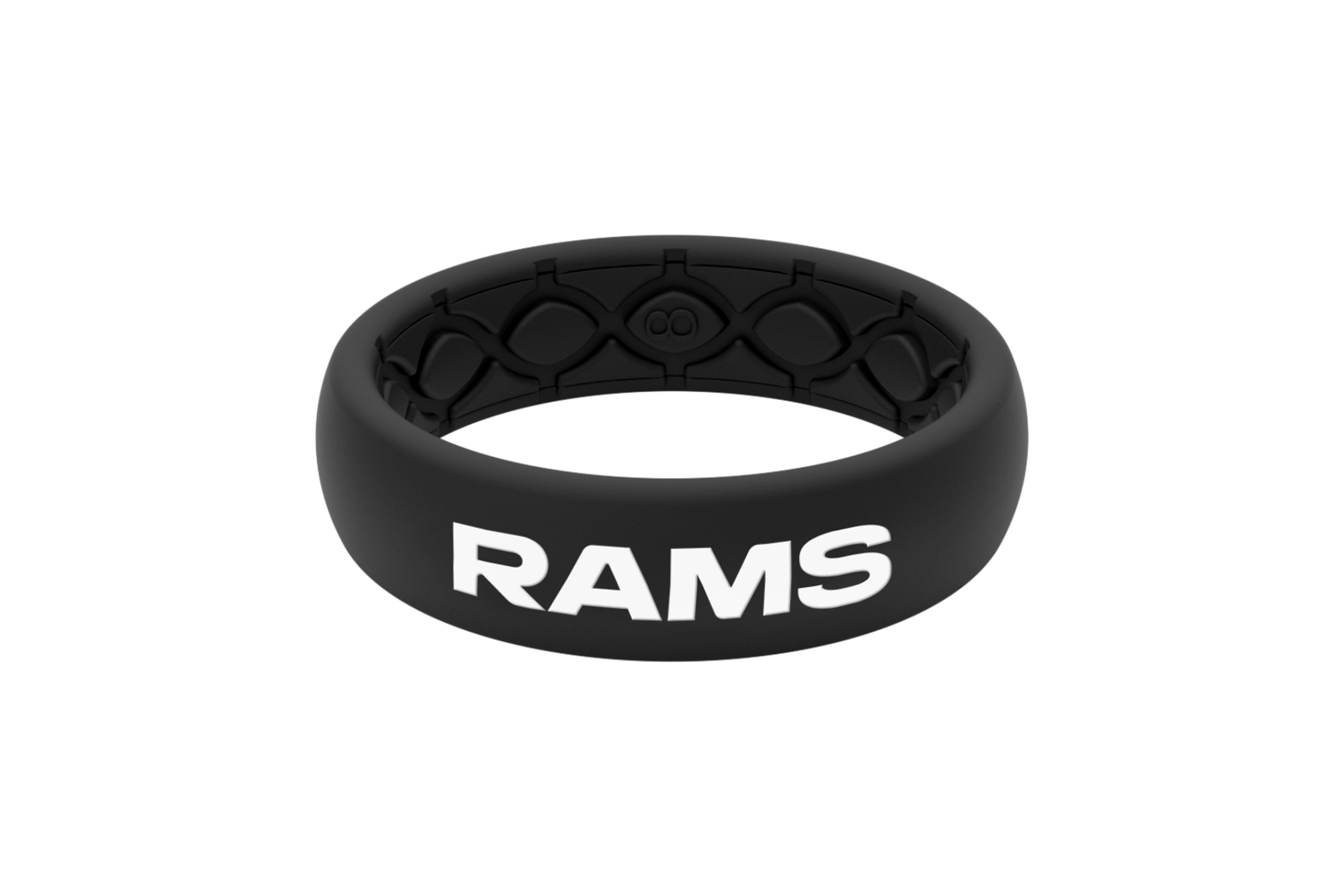 Thin NFL Los Angeles Rams Black - Groove Life Silicone Wedding Rings
