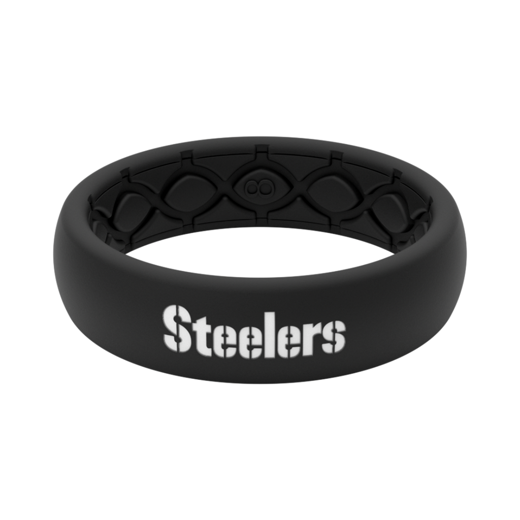 NFL Pittsburgh Steelers Black Thin Ring | Groove Life