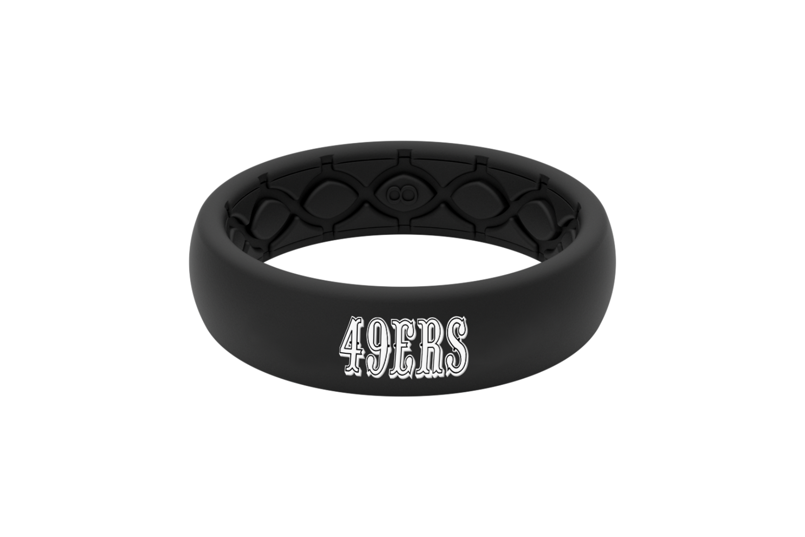 Thin NFL San Francisco 49ers Black - Groove Life Silicone Wedding Rings