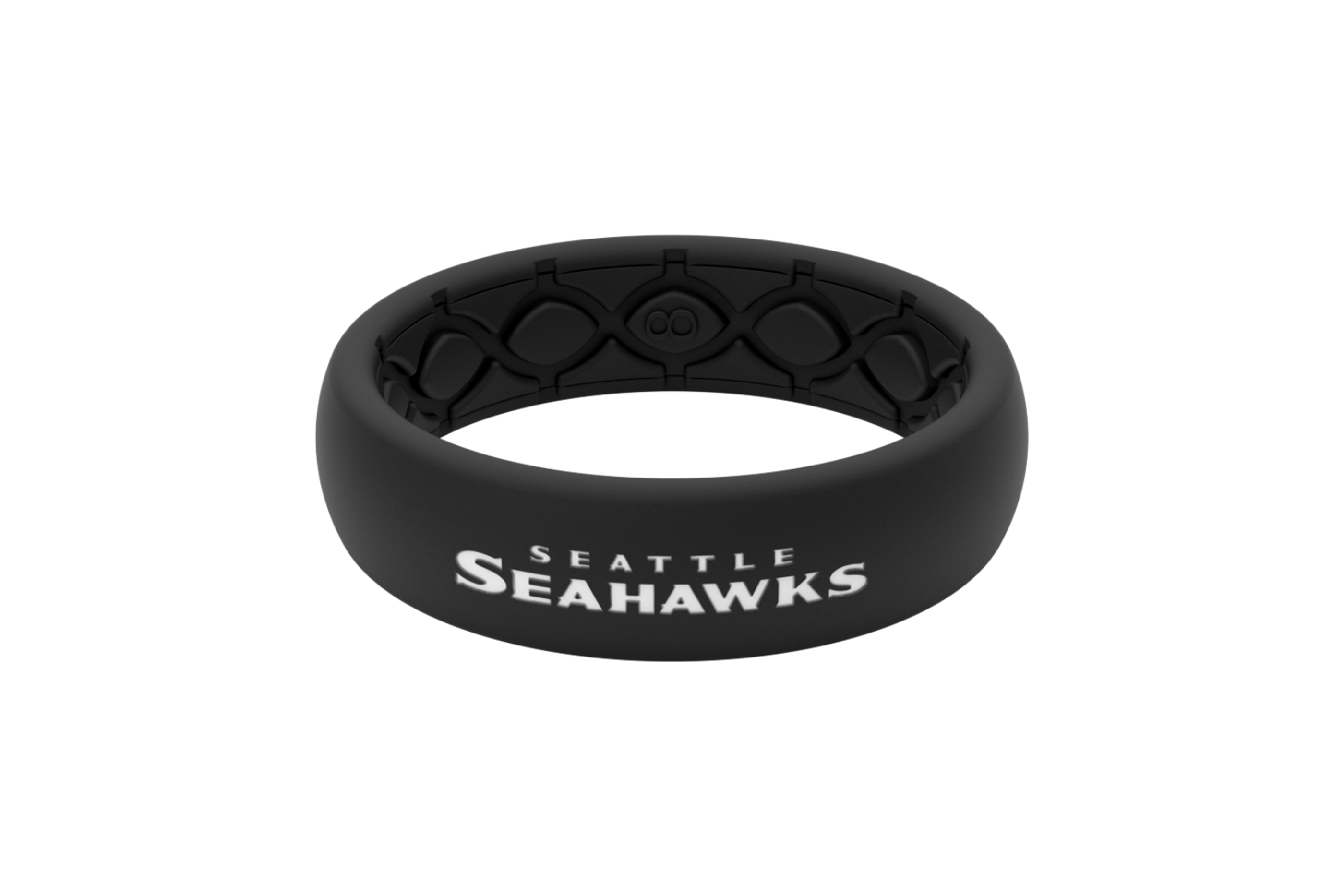 Thin NFL Seattle Seahawks Black - Groove Life Silicone Wedding Rings