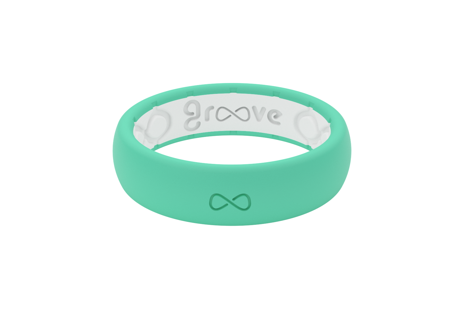 Our Original, Solid Seafoam & White Silicone Groove Ring Groove Life