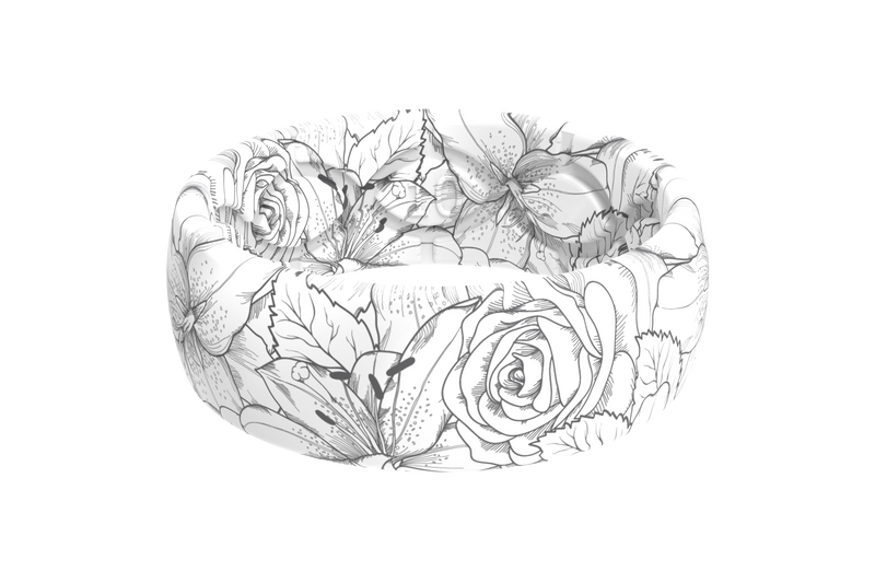 Winter Rose Ring Wide Groove Aspire Groove Life 