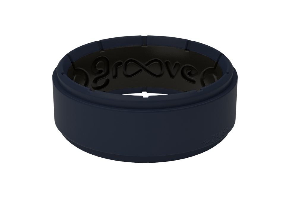 Our Best Selling Zeus, AntiStretch Navy & Black Silicone Ring Groove