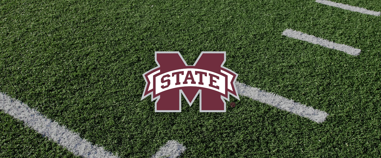 Mississippi State logo on football field