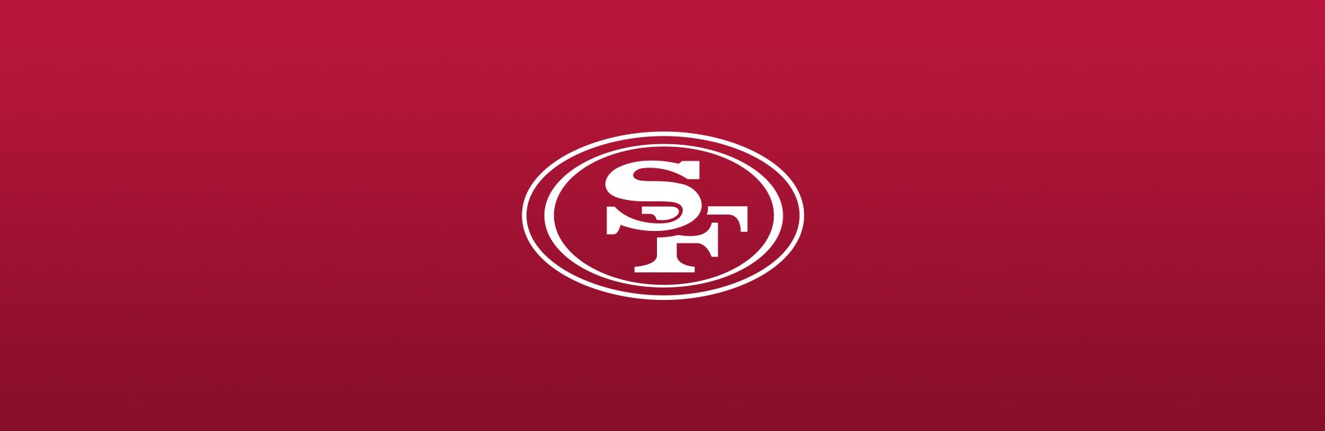 San Francisco 49ers, logo overlaid on red background