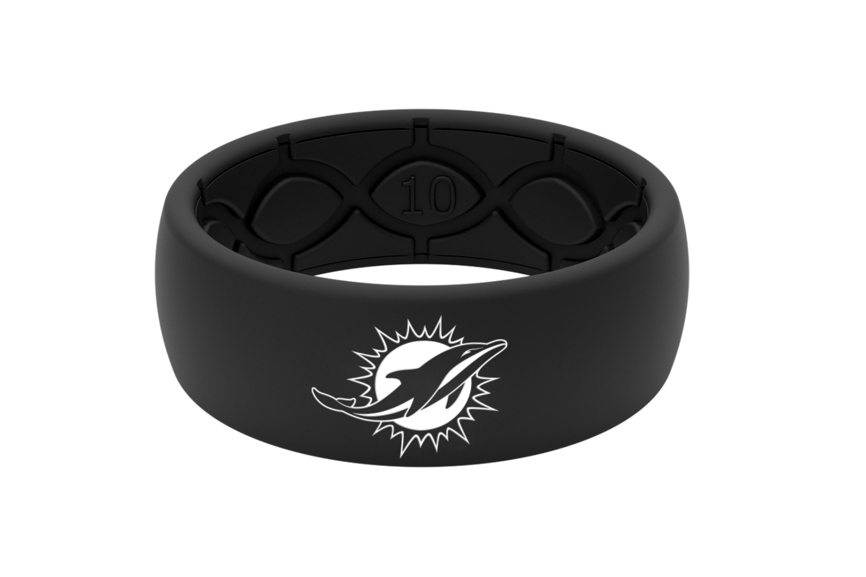 Original NFL Miami Dolphins Black - Groove Life Silicone Wedding Rings