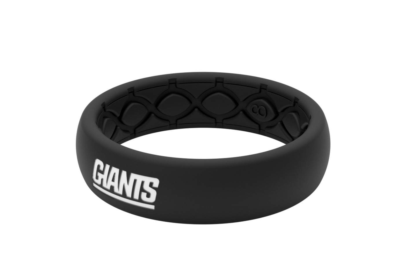 Thin NFL New York Giants Black - Groove Life Silicone Wedding Rings
