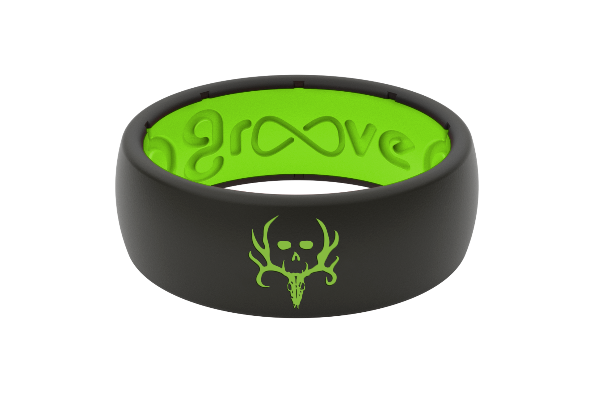 Bone Collector Black & Green Ring
