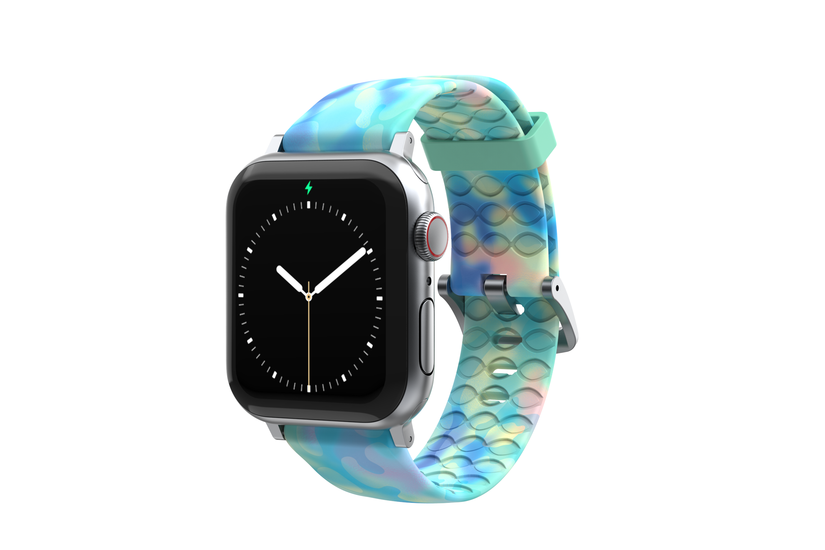 Opal - Apple Watch Band with silver hardware viewed front on