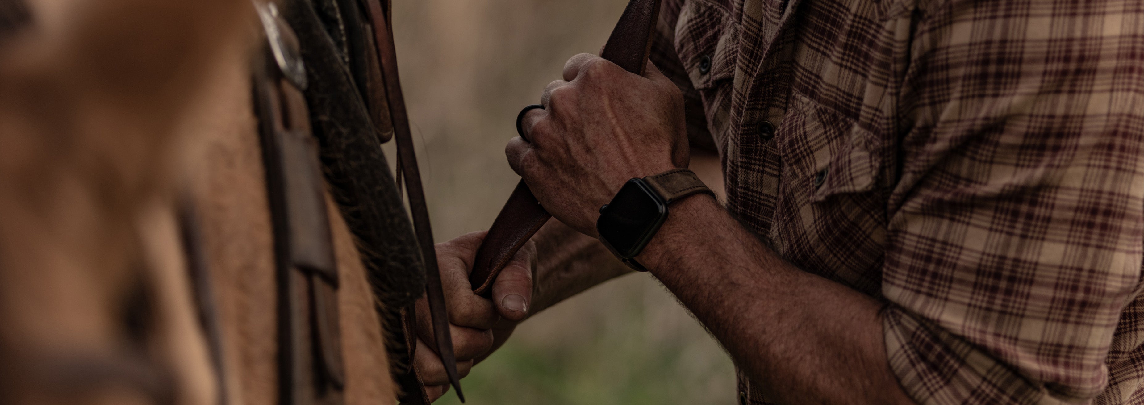 Vulcan Ascent - Brown Apple Leather Watch Band lifestyle image 3